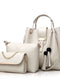 White Tassel Handbag Set