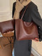 RPET Leather Lady Luxury Bag-Brown