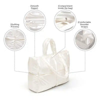 Puffer Bag Waterproof Tote Handbag